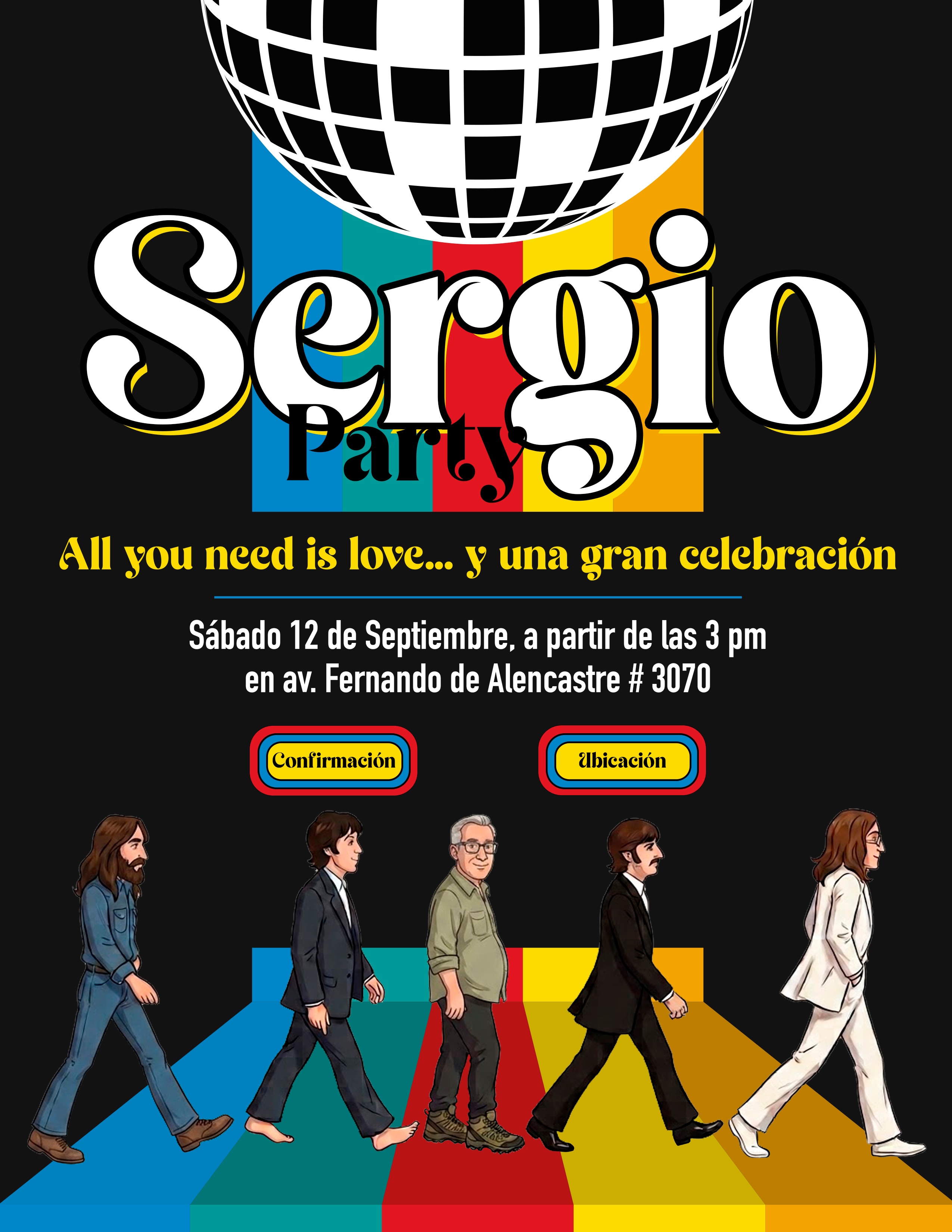 Invitación Sergio Party